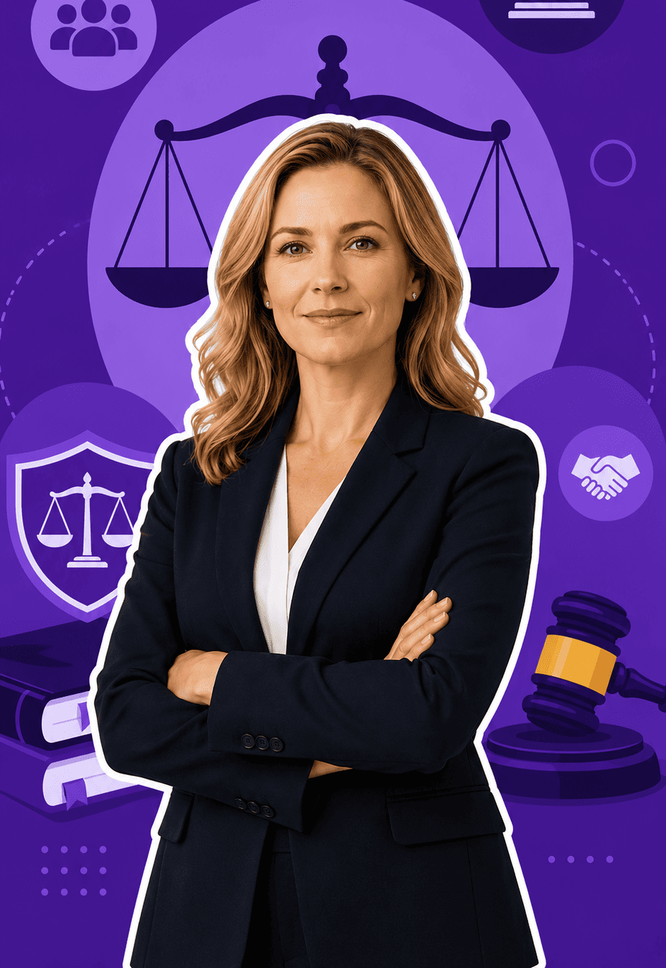 Legal team working together for clients